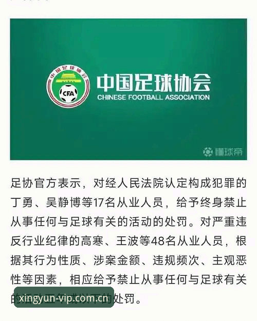 杏运娱乐VIP登录安全 中国足球反腐风暴深度解析:第三批禁足名单背后的行业警示录